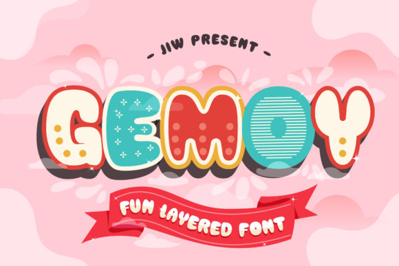 Gemoy: A Playful Display Font for Bright Editorial Designs