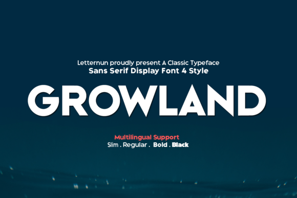 Growland: A Bold Display Font for Confident Web Design