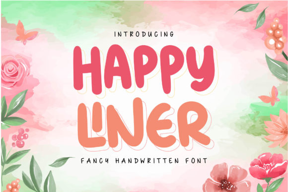 Happy Liner: A Playful Display Font for Editorial Design and Digital Publishing