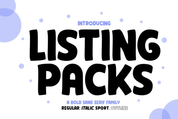 Listing Packs: A Bold Display Font for Modern Web Design