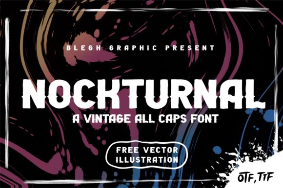 Nockturnal: A Vintage Display Font That Elevates Handmade Design