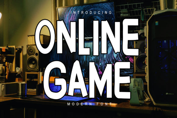Online Game: A Bold Display Font for Modern Editorial Design