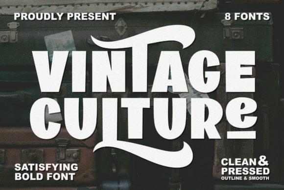 Vintage Culture: A Bold Display Font for Crafters and Makers